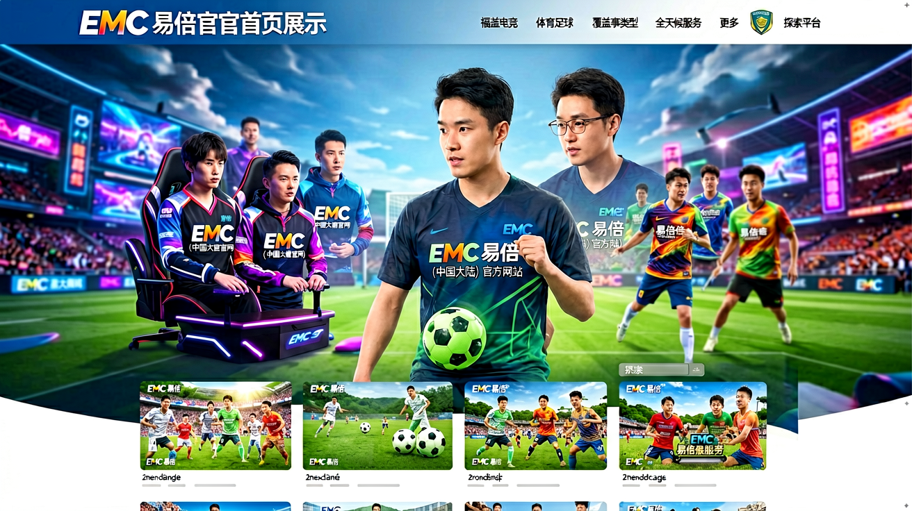 EMC易倍官网平台首页展示，涵盖电竞、体育足球和真人电子游戏等多类别娱乐项目入口